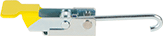 Image of Product. Front orientation. Draw Latches. Strikeless Adjustable-Grip Draw Latches, Vinyl-Coated Handle, Zinc-Plated Steel.
