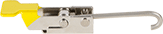 Image of Product. Front orientation. Draw Latches. Strikeless Adjustable-Grip Draw Latches, Vinyl-Coated Handle, 304 Stainless Steel.