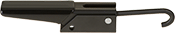 Image of Product. Front orientation. Draw Latches. Strikeless Adjustable-Grip Draw Latches, Vinyl-Coated Handle, Black Powder-Coated Steel.