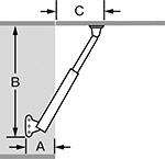 Image of Attribute. Side Mount, Opens Up. Front orientation. Contains Annotated. Soft-Closing Lid Supports, Side Mount, Opens Up.