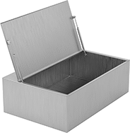 Image of Product. Front orientation. Lid Supports. Self-Opening Lid Supports, Top Mount, Opens Up.