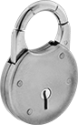 Image of Product. Front orientation. Padlocks. Breakable-Shackle Padlocks, Style B.