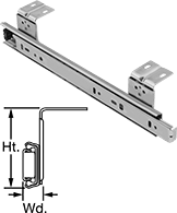 Image of Product. Front orientation. Contains Annotated, MultipleImages. Drawer Slides. Under-the-Counter Drawer Slides.