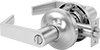 High-Traffic Key- and Button-Locking Door Handles