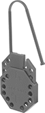 Image of Product. Style E. Front orientation. Lockouts. Nonconductive Lockout Hasps, Lockout Hasp, Style E.
