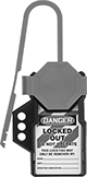 Image of Product. Lockout Shown with Tag Inserted (Sold Separately). Front orientation. Lockouts. Nonconductive Lockout Hasps with Tag Holder.