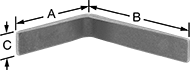 Image of Product. Front orientation. Contains Annotated. Brackets. Corner Brackets, Style 23.