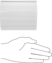 Image of Product. Side1 orientation. Contains SizingReference. Pressure-Rated Borosilicate Glass Tube, 4-1/4" OD, 3-3/4" ID, 5" Long.
