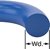 Image of Attribute. Front orientation. CrossSection view. Contains Annotated. O-Rings. Low-Temperature Chemical-Resistant Mil. Spec. Fluorosilicone O-Rings.