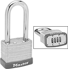 Image of Product. Front orientation. Contains Inset. Padlocks. Extra-Clearance Resettable Combination Padlocks, Style A.