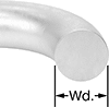 Image of Attribute. Front orientation. CrossSection view. Contains Annotated. O-Rings. Oil-Resistant Extreme-Pressure Stainless Steel O-Rings.