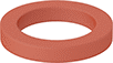 Image of Product. Front orientation. O-Rings. Square-Profile High-Temperature Silicone O-Rings.