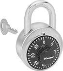 Image of Product. Front orientation. Padlocks. Key-Controlled Combination Padlocks.