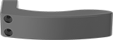 Image of Product. Front orientation. Pull Handles and Knobs. Open-Ended Pull Handles, Single-Arm Grip—Unthreaded Through Hole.