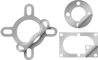 Image of Product. Front orientation. Shims. Multilayer, Sold Individually, Made-to-Order, Peel Away.
