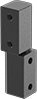 Image of Product. Front orientation. Hinges. Lift-Off Block Hinges, Style 1 with Mounting Holes.
