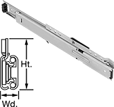 Image of Product. With Lift-Out Drawer Release. Front orientation. Contains Annotated, MultipleImages. Drawer Slides. Drawer Slides, Lift-Out Drawer Release.