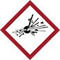 Image of Product. Front orientation. Labels. Globally Harmonized System (GHS) Labels , Exploding Bomb Symbol.