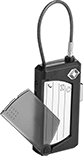 Image of Product. Write-On Name Tag. Back orientation. Padlocks. TSA-Accessible Flexible-Shackle Resettable Combination Padlocks.