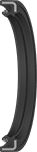 Image of Product. Profile. Front orientation. CrossSection view. Shaft Seals. Bore-Sealing Spring-Loaded Rotary Shaft Seals with Wiper Lip.