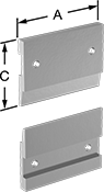 Image of Product. Front orientation. Contains Annotated. Panel Hanging Brackets. Lift-Off Panel Hanging Brackets, Style 4.