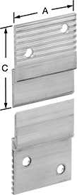 Image of Product. Front orientation. Contains Annotated. Panel Hanging Brackets. Lift-Off Panel Hanging Brackets, Style 1.