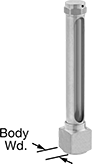 Image of Product. Female 90° Angle. Front orientation. Contains Annotated. Liquid-Level Gauges. Oil-Level Indicators.