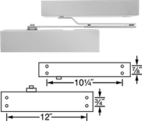Image of Product. Front orientation. Contains Annotated, MultipleImages. Door Closers. Fire Alarm-Activated Door Closers.