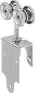 Image of Product. Powder-Coated Steel. Front orientation. Door Tracks and Fittings. Roller Tracks for Doors, Hangers with Mounting Plate, Standard Hangers, Powder-Coated Steel.