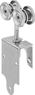 Image of Product. Zinc-Plated Steel. Front orientation. Door Tracks and Fittings. Roller Tracks for Doors, Hangers with Mounting Plate, Standard Hangers, Zinc-Plated Steel.