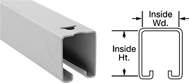 Image of Product. Front orientation. Contains Annotated, MultipleImages. Door Tracks and Fittings. Roller Tracks for Doors, Tracks.