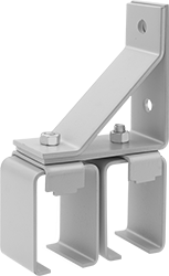 Image of Product. Front orientation. Door Tracks and Fittings. Roller Tracks for Doors, Wall-Mount Brackets, Double-Track-Joint Brackets.
