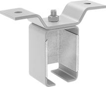 Image of Product. Front orientation. Door Tracks and Fittings. Roller Tracks for Doors, Brackets, Ceiling Mount, Caps, Suspended-Support Brackets.