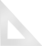 Image of Product. Front orientation. Straightedges. Triangle Straightedges, 45° × 45°.