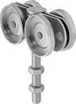 Image of Product. Front orientation. Door Tracks and Fittings. Roller Tracks for Doors, Hangers with Bolt, Standard Hangers.
