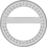 Image of Product. Round. Front orientation. Protractors. Round.