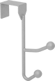 Image of Product. Front orientation. Hanging Hooks. Over-Door-Mount Hanging Hooks, Style D.