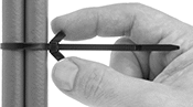 Image of ProductInUse. Front orientation. Cable Ties. Easy-Removal Cable Ties, Twist-Off Release.
