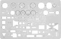 Image of Product. Front orientation. Stencils. Technical Symbol Drafting Stencils, Electrical/Electronic.