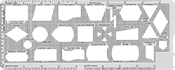 Image of Product. Front orientation. Stencils. Technical Symbol Drafting Stencils, Flowchart.