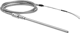 Image of Product. Front orientation. RTDs. RTD Probes with Stainless Steel Cable for Liquids and Gas, Probes.
