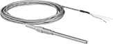 Image of Product. Front orientation. RTDs. RTD Probes with Stainless Steel Cable for Liquids and Gas, Probes with Strain Relief.