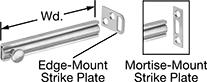 Image of Product. Front orientation. Contains Annotated, Inset. Slide-Bolt Latches. Tamper-Resistant Slide-Bolt Latches , Style B.