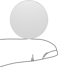 Image of Product. Side1 orientation. Contains SizingReference. Clear Scratch- and UV-Resistant Cast Acrylic Disc, 1/4" Long, 1" Diameter.