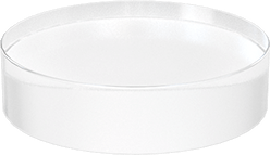 Image of Product. Bottom orientation. Clear Scratch- and UV-Resistant Cast Acrylic Disc, 1/4" Long, 1" Diameter.