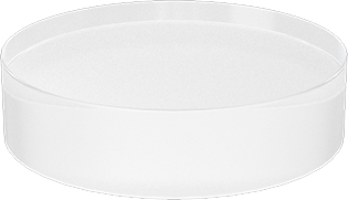 Image of Product. Front orientation. Clear Scratch- and UV-Resistant Cast Acrylic Disc, 1/4" Long, 1" Diameter.