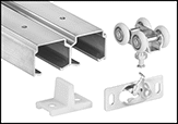 Image of Product. Front orientation. Door Tracks and Fittings. Roller Track Kits for Bypassing Doors, 250 lb. Track Capacity.