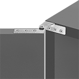 Image of ProductInUse. Front orientation. Hinges. Cabinet Pivot Hinges.