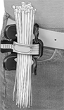Image of ProductInUse. Front orientation. Cable Tie Holsters.
