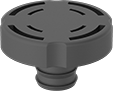 Image of Product. Front orientation. Breather Vents. Washdown Weather Resistant Breather Vents, Barbed Male, ABS Body.